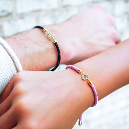 Adjustable Letter Initial Bracelets by Zyra Stone