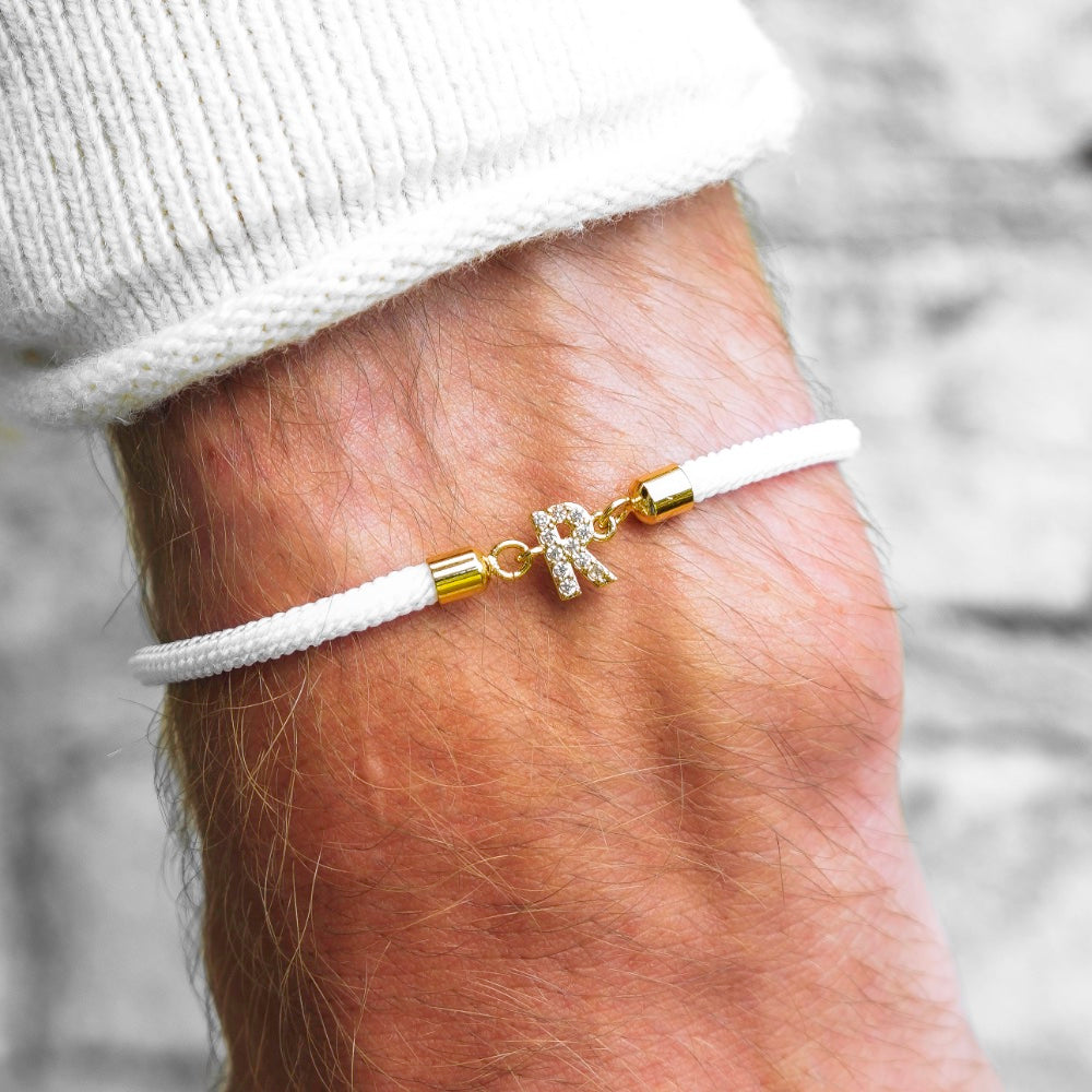 Adjustable Letter Initial Bracelets by Zyra Stone
