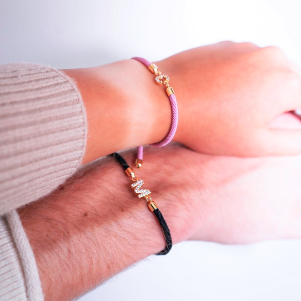 Adjustable Letter Initial Bracelets by Zyra Stone