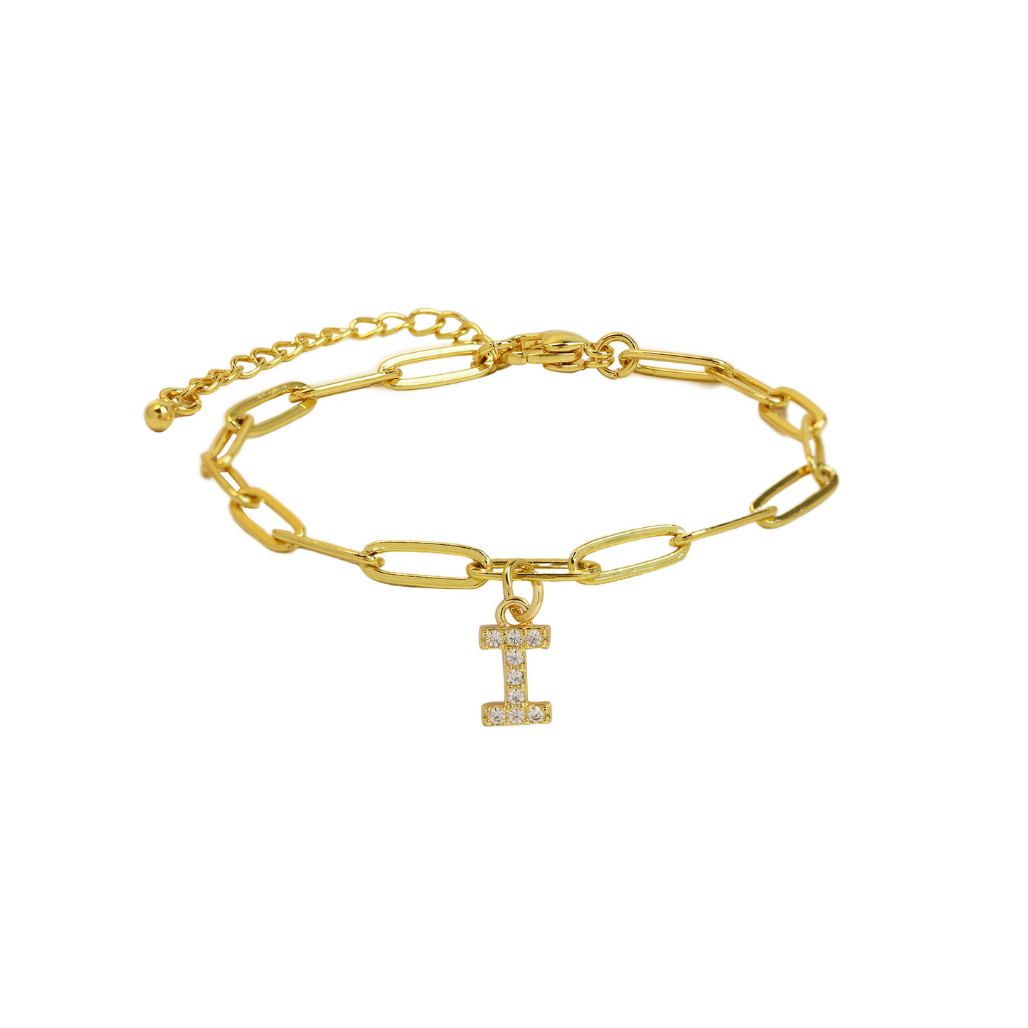 Zyra Stone introduces the Dainty Paperclip Letter Initial Bracelet,