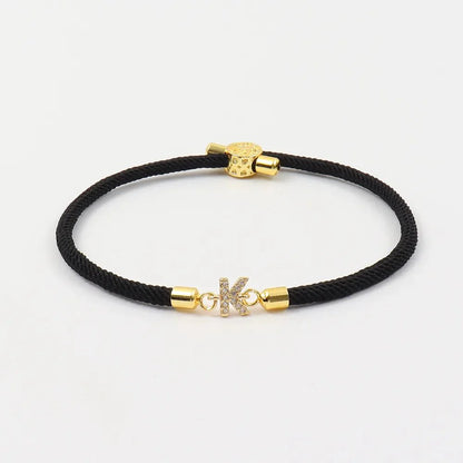 Adjustable Letter Initial Bracelets by Zyra Stone