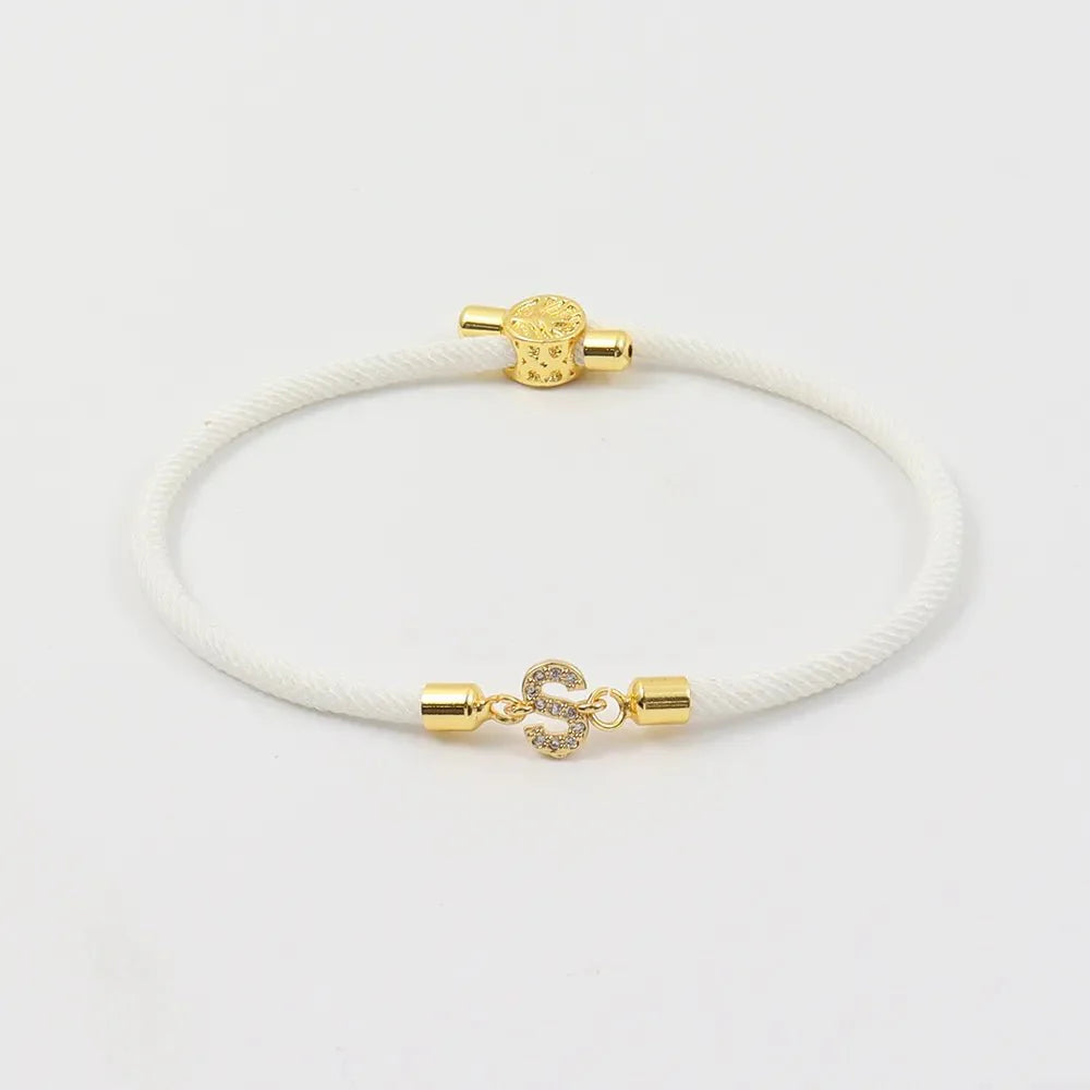 Adjustable Letter Initial Bracelets by Zyra Stone