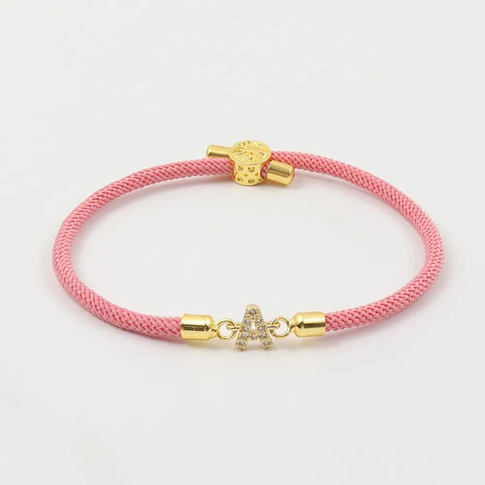 Adjustable Letter Initial Bracelets by Zyra Stone